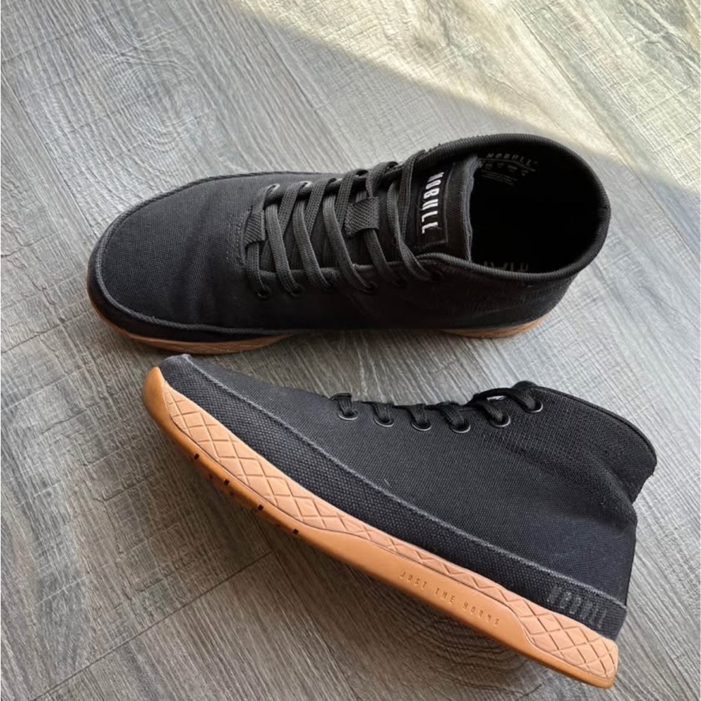 NOBULL Black and Brown High-Top Sneakers